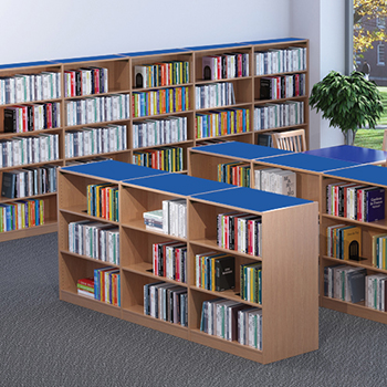 Nautilus&trade; Wood Library Shelving - Wood Shelves