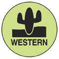 Information Dot Labels - Western, 250/Roll