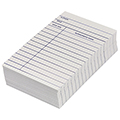 Book Cards - 2-Column with Date Due/Borrowers Name/Author/Title