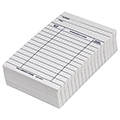 Book Cards - 3-Column with Date Due, Room Number, Author,Title