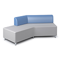 Russwood&reg; Exchange Lounge Seating - Left Back Sofa, Vinyl