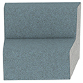 Hickory Contract UPpJr. Modular Lounge Seating - Taper In Right Side Straight Facing Chair, Vinyl