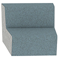 Hickory Contract UPpJr. Modular Lounge Seating - Taper In Left Side Straight Facing Chair, Vinyl