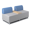 Russwood&reg; Exchange Lounge Seating - Double Lounge Chair w/Power, Vinyl