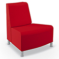 MooreCo&reg; Phoeby Outdoor Lounge Seating - Outside Facing Curved Armless Chair