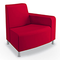MooreCo&reg; Phoeby Outdoor Lounge Seating - Outside Facing Curved Left Arm Chair