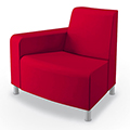 MooreCo&reg; Phoeby Outdoor Lounge Seating - Outside Facing Curved Right Arm Chair