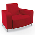 MooreCo&reg; Phoeby Outdoor Lounge Seating - Outside Facing Curved Arm Chair