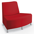 MooreCo&reg; Phoeby Outdoor Lounge Seating - Outside Facing Curved Armless Loveseat