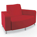 MooreCo&reg; Phoeby Outdoor Lounge Seating - Outside Facing Curved Arm Loveseat