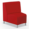 MooreCo&reg; Phoeby Outdoor Lounge Seating - Inside Facing Curved Armless Chair