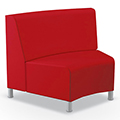 MooreCo&reg; Phoeby Outdoor Lounge Seating - Inside Facing Curved Armless Loveseat