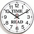 Time To Read Wall Clock - 12 in. Diameter