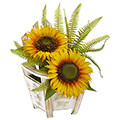 Sunflower and Fern Arrangement