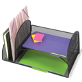 SAFCO® Onyx™ Mesh Desk Organizer - 2 Uprights / 2 Letter Shelves