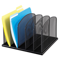 SAFCO® Onyx™ Mesh File Organizer - 5 Upright Sections