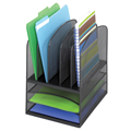 SAFCO® Onyx™ Mesh Desk Organizer - 3 Horizontal 5 Upright Sections