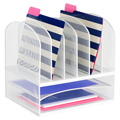 SAFCO® Onyx™ Mesh Desk Organizer - 2 Horizontal 6 Upright Sections