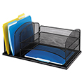 SAFCO® Onyx™ Mesh Desk Organizer - 3 Horizontal 3 Upright Sections