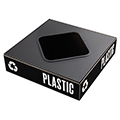 SAFCO&reg; Public Square&reg; Recycling Center - Plastic/Waste Lid Slot