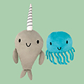 Narwhal and Jelly Plush Set
