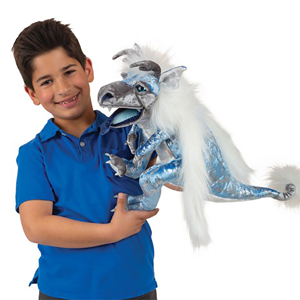 Hand Puppets & Plush Folkmanis® Ice Dragon Hand Puppet