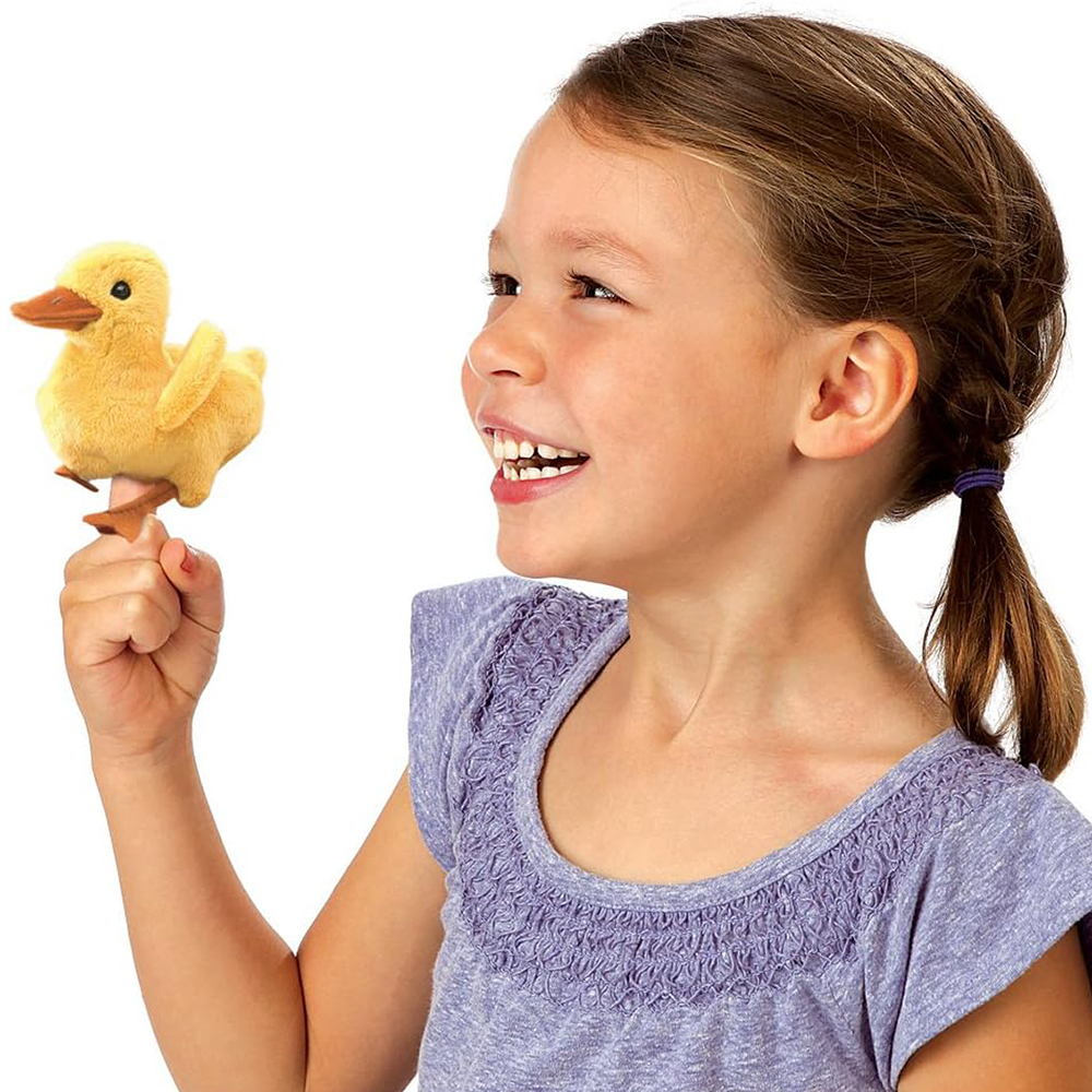 Hand Puppets & Plush - Folkmanis® Mini Duckling Finger Puppet