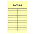 Detuning Cards - 5 in. x 3 in. Date Due Grid Cards 250/Pkg