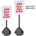 Portable Pole 2™ Rolling Sidewalk Sign Holders