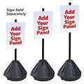 XL-Portable Pole 3™ Rolling Sidewalk Sign Holders