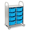 Gratnells® Callero Double Storage Cart - 8 Deep Trays