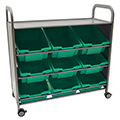 Gratnells® Callero Tilted Tray Storage Cart - 9 Deep Trays