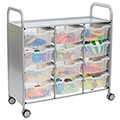 Gratnells® Callero Triple Storage Cart - 12 Deep Trays