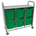 Gratnells® Callero Triple Storage Cart - 6 Jumbo Trays