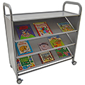 Gratnells® Callero Tilted Shelf Storage Cart - 3 Tilted Shelves