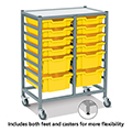 Gratnells® Dynamis Double Trolley - 8 Shallow & 4 Deep Trays