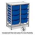 Gratnells® Dynamis Double Trolley - 8 Deep Trays