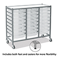 Gratnells® Dynamis Triple Trolley - 24 Shallow Trays