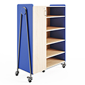 SAFCO® Whiffle Mobile Storage - 60 in.H Cart w/Totes, Shelves & Door