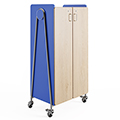 SAFCO® Whiffle Mobile Storage - 60 in.H Cart w/Shelves, Wardrobe Bar & Doors