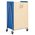 SAFCO® Whiffle Mobile Storage - 48 in.H Double Cart w/Totes, Shelves & Doors