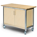 3branch Maker Storage Table - 36 in.H x 48 in.W x 30 in.D, 1 Door with Butcher Block Top