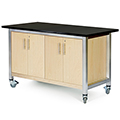 3branch Maker Storage Table - 36 in.H x 60 in.W x 30 in.D, 2 Door with Phenolic Resin Top