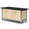 3branch Maker Storage Table - 36 in.H x 72 in.W x 30 in.D, 2 Door with Phenolic Resin Top