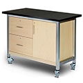 3branch Maker Storage Table - 36 in.H x 48 in.W x 30 in.D, 1 Door & 2 Drawer with Phenolic Resin Top