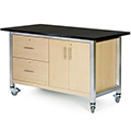 3branch Maker Storage Table - 36 in.H x 60 in.W x 30 in.D, 2 Door & 2 Drawer with Phenolic Resin Top
