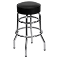 Double Ring Chrome Cafe Stool