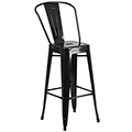 30 in. Metal Indoor/Outdoor Bistro Cafe Chair without Arms