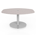 Smith System® Flowform® Learn Lounge Curved Rectangle Table with Power