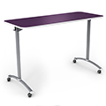 Paragon A&D&reg; Crossfit Flip Top Student Desk - Rectangle, Fixed Legs